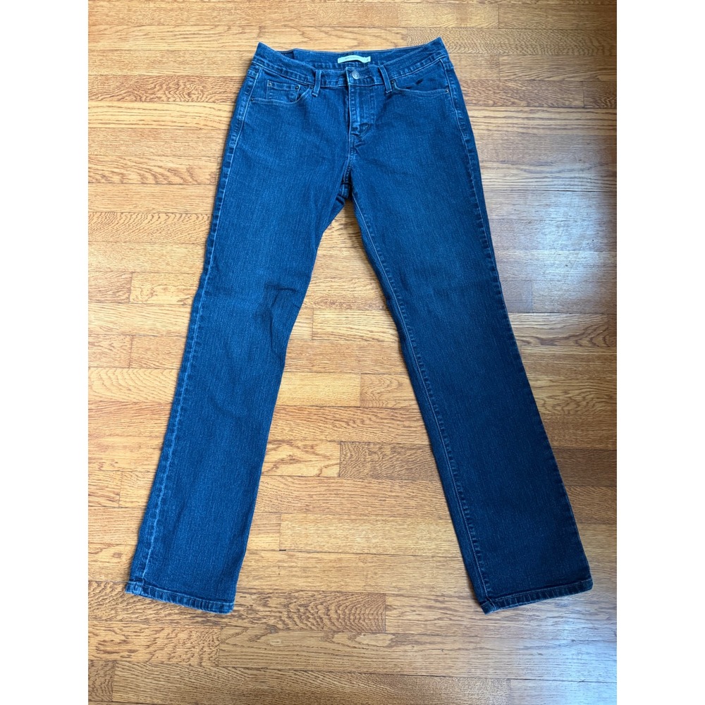 Levis 505 Straight Leg Jeans Womens 6 Dark Wash Indigo Blue Denim 15505-0113